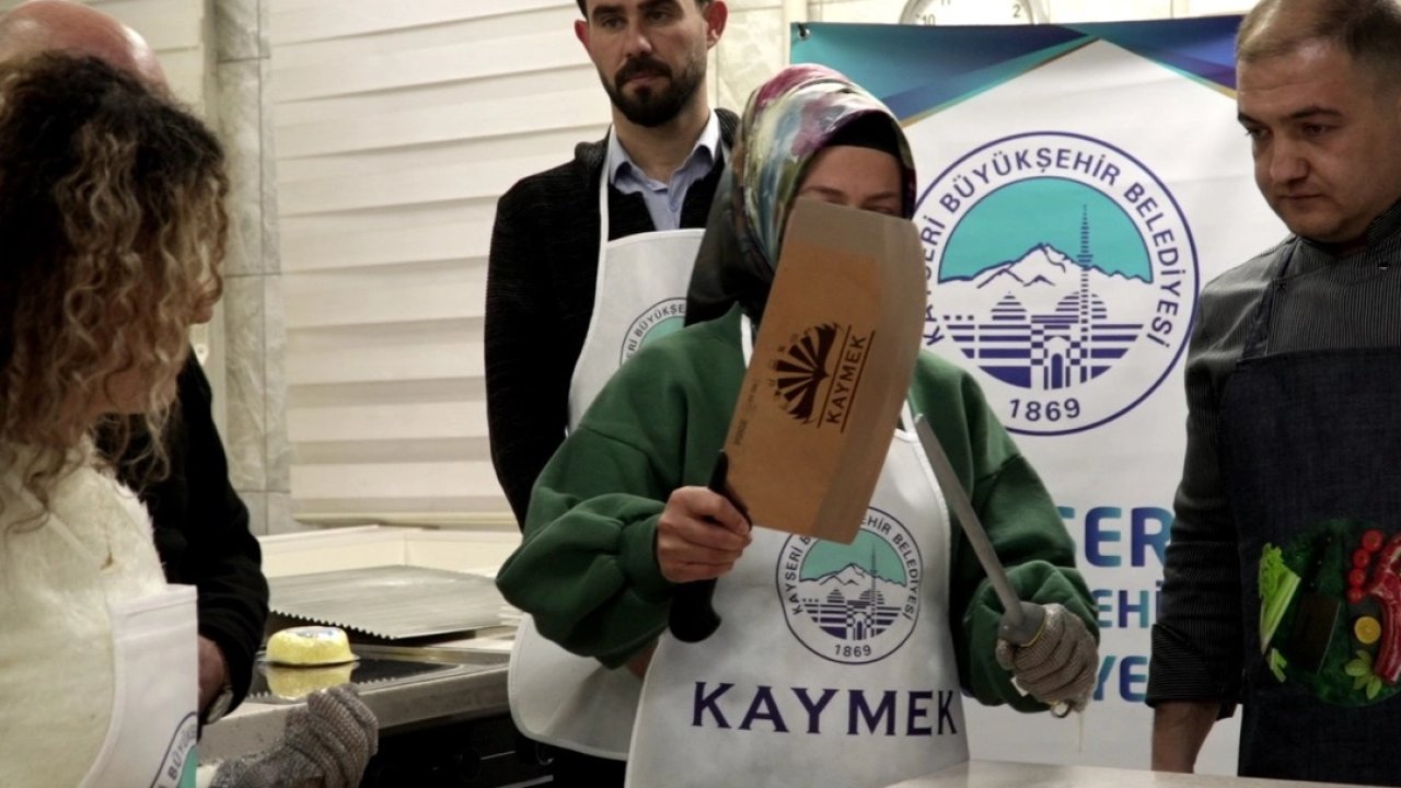 KAYMEK'ten pastırma doğrama kursu
