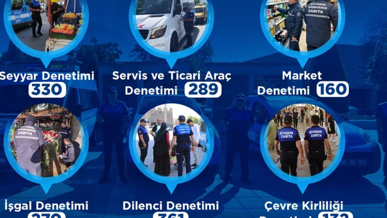 Kayseri zabıtasından yoğun mesai