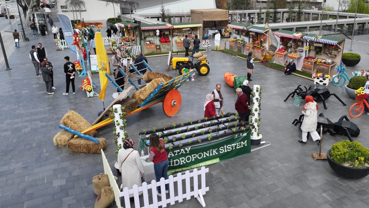 Konya'da tarım haftasına özel tasarımlar ilgi görüyor