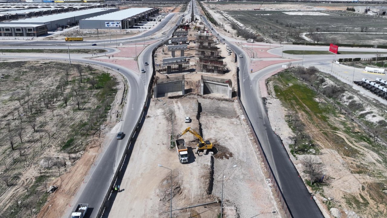 Konya’da TÜMOSAN Kavşağı’nda çalışmalar sürüyor