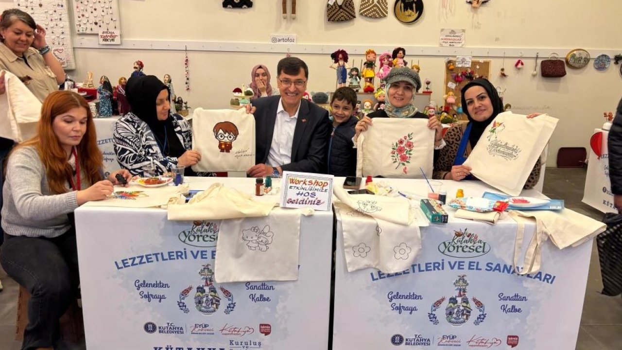 Kütahya'da Başkan Kahveci’den yöresel değerlere destek