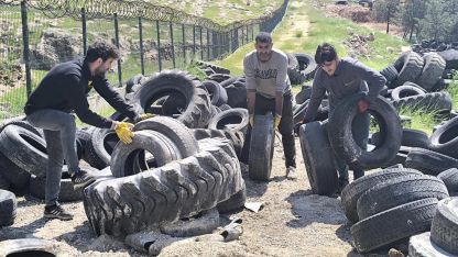 Mardin Büyükşehir, 100 ton atık lastiği geri dönüşüme kazandırdı