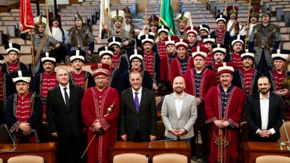 Milli maçta tribünleri coşturan mehteran Saraçhane'de