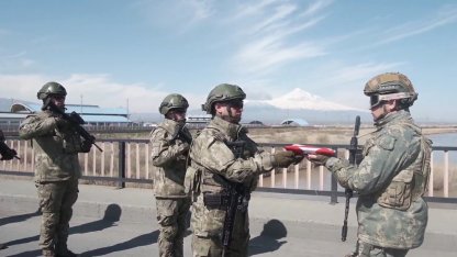 Nahçıvan askerleri tatbikat için Türkiye’de