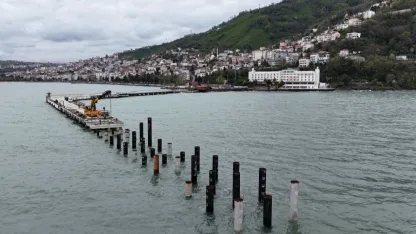 Ordu Atatürk Rıhtımı’nda çalışmalar adım adım ilerliyor