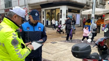 Ordu’da trafiğe kapalı caddelerde motosiklet denetimi