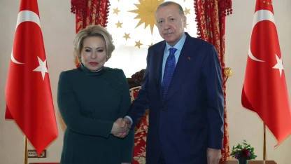 Rusya Federasyon Konseyi Başkanı Matviyenko Dolmabahçe'de
