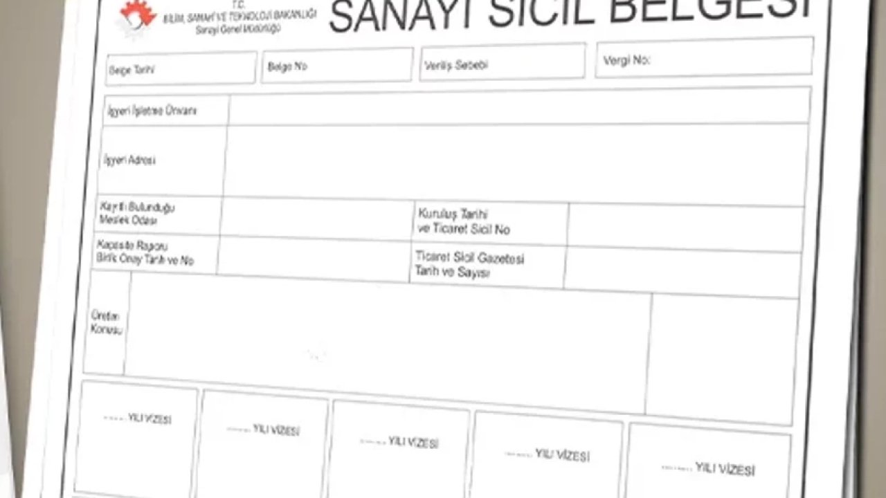 Sanayi Sicil Tebliği yenilendi... Başvuru, kayıt ve geçerlilik şartlarında değişiklik