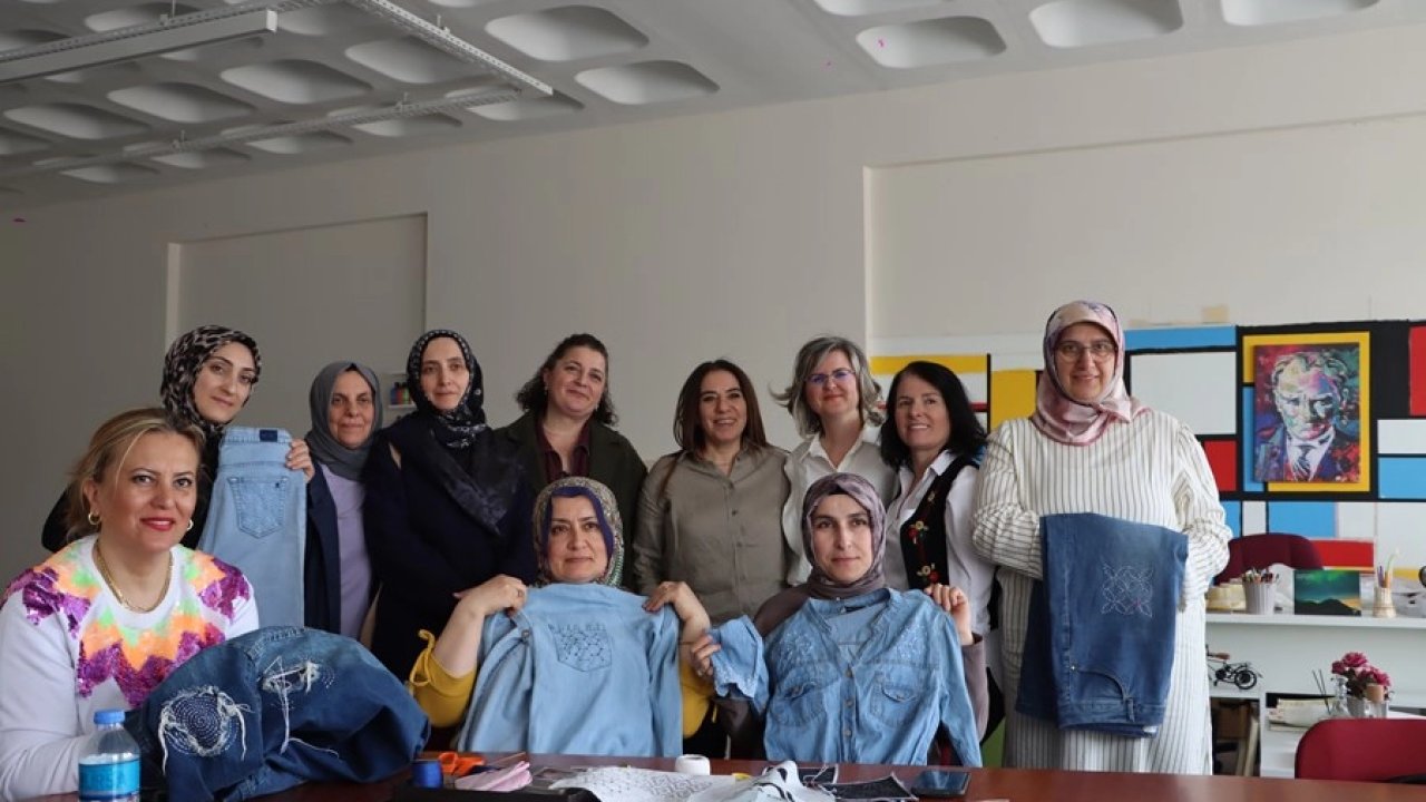 Sashiko atölyesiyle ürünlerini yenilemeyi öğrendiler