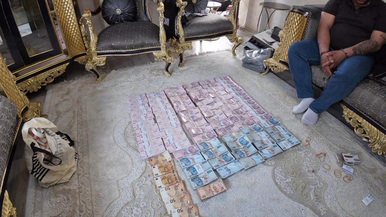 Tefecilere şafak operasyonu evden servet çıktı