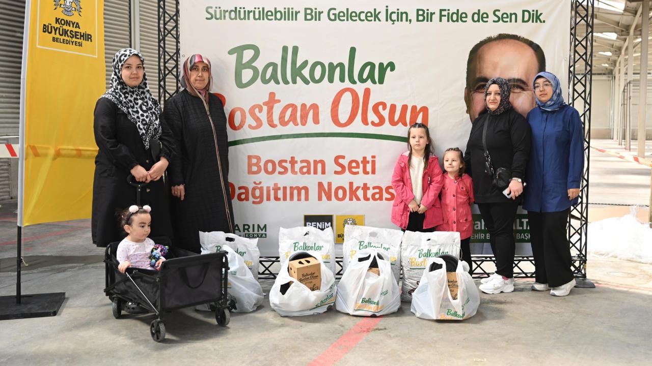 Konya'da balkonlar Bostan olacak