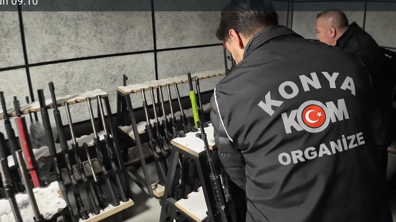 Konya'da dev silah operasyonu 11 gözaltı