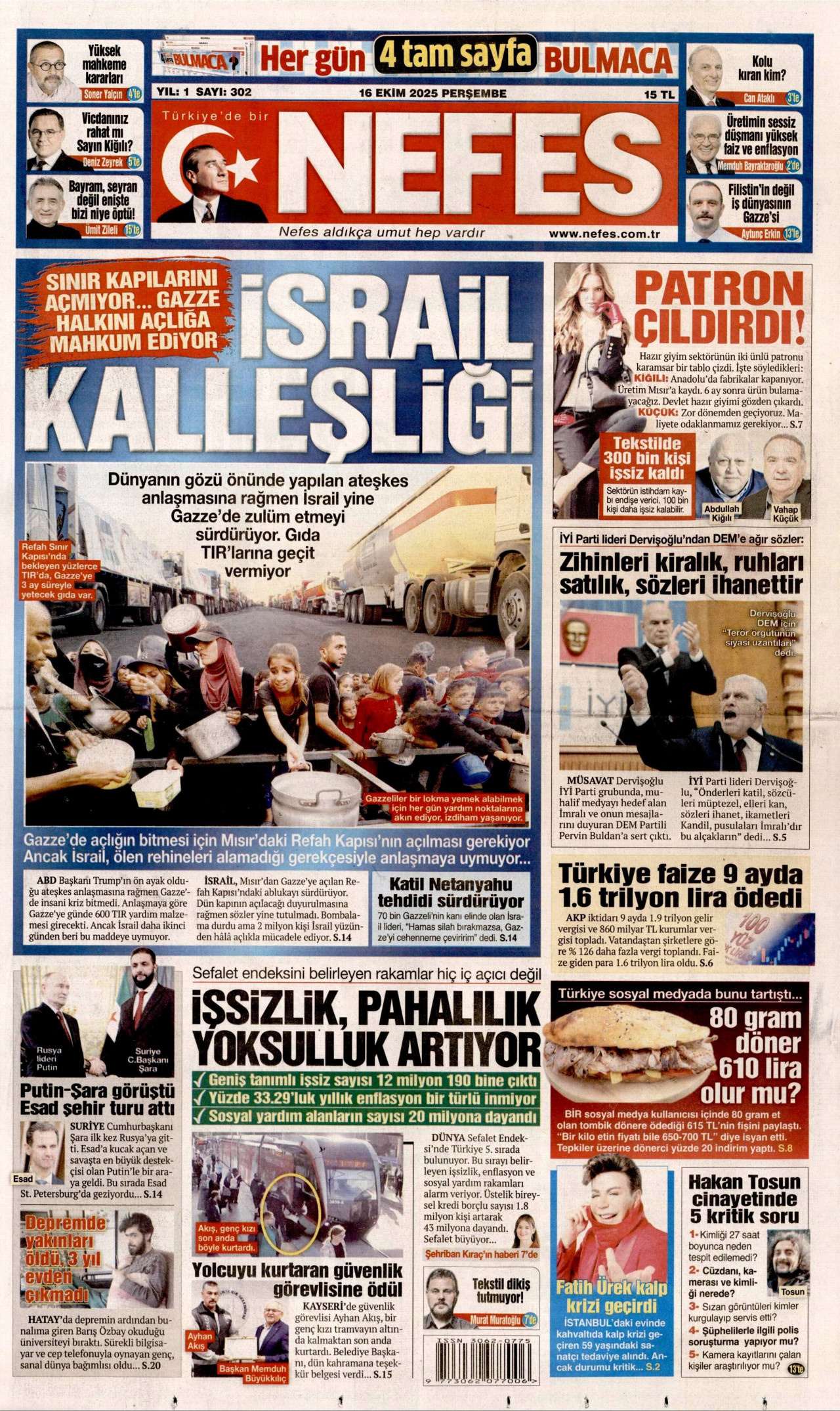 NEFES Gazete Manşeti