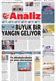 Analiz Gazetesi Gazete Manşeti