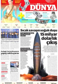 Dünya Gazetesi Gazete Manşeti